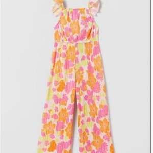 Zara Kids Vibrant Floral One Piece - Pink, Orange, Green